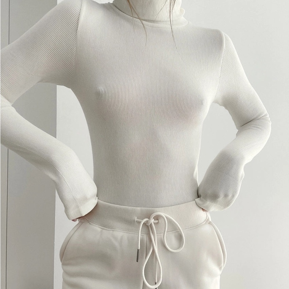NWT Ribbed mock turtleneck underlayer - Picture 2 of 3